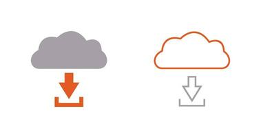 téléchargement unique à partir de l'icône de vecteur de nuage