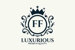 initiale lettre ff Royal luxe logo modèle dans vecteur art pour luxueux l'image de marque vecteur illustration.