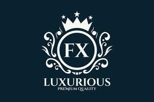 initiale lettre fx Royal luxe logo modèle dans vecteur art pour luxueux l'image de marque vecteur illustration.