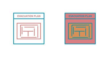 icône de vecteur de plan d'évacuation