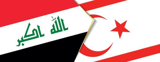 Irak et nord Chypre drapeaux, deux vecteur drapeaux.