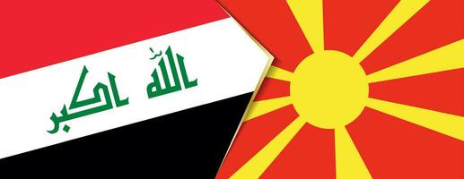 Irak et macédoine drapeaux, deux vecteur drapeaux.