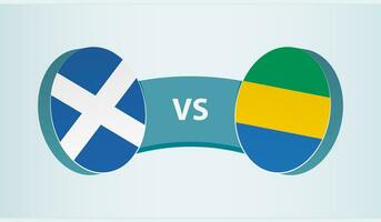 Écosse contre Gabon, équipe des sports compétition concept. vecteur