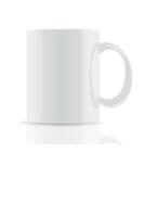 tasse de vecteur blanc isolé sur fond blanc