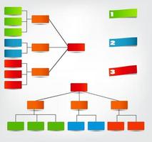 concept de bannières circulaires colorées avec des flèches pour différents b vecteur