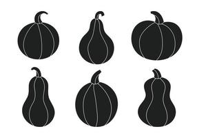 citrouilles silhouette sublimation action de grâces halloween végétarien vecteur