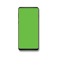 téléphone avec fond d'écran vert chroma key vecteur