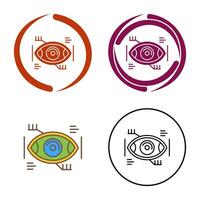icône de vecteur de reconnaissance des yeux