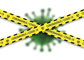 arrêter le modèle de bannière de coronavirus pour votre conception vecteur