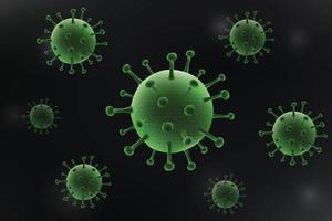 fond de coronavirus réaliste 3d vecteur