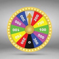 roue colorée de la fortune ou de la chance. illustration vectorielle. vecteur