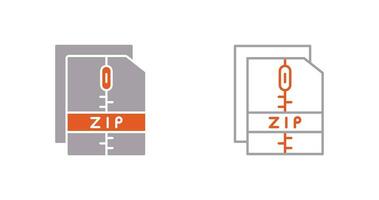 icône de vecteur de fichier zip