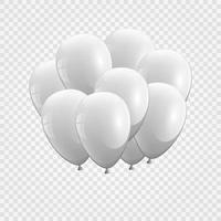 Bouquet réaliste 3d de ballons d'anniversaire volant pour la fête vecteur