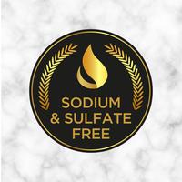 Sodium et sulfate Icône gratuite pour les étiquettes de shampooing, masque, revitalisant et autres produits capillaires. vecteur