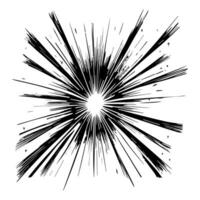 feu d'artifice, starburst dessiné à la main, illustration vectorielle. vecteur