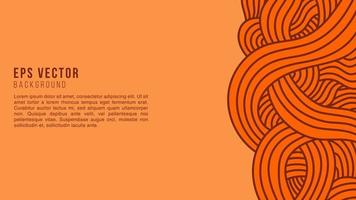 Orange abstrait ligne ondulée vector illustration fond modifiable