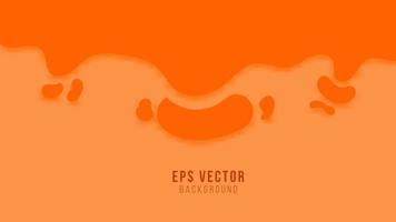 forme de fond abstrait liquide orange avec ombre vecteur