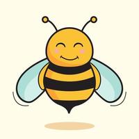 illustrations de dessins animés d'abeilles mignonnes vecteur