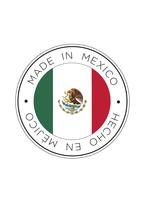 Fabriqué dans l&#39;icône de drapeau du Mexique. vecteur