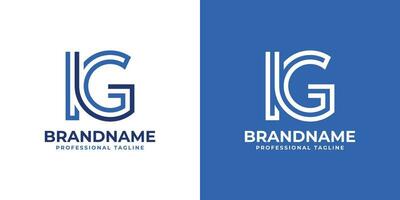 lettre ig ligne monogramme logo, adapté pour affaires avec ig ou gi initiales. vecteur