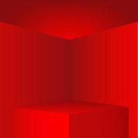 podium rouge pour place produit, illustration vectorielle vecteur
