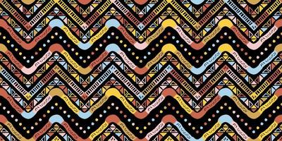 motif de style africain rétro en zigzag. conception à chevrons vecteur