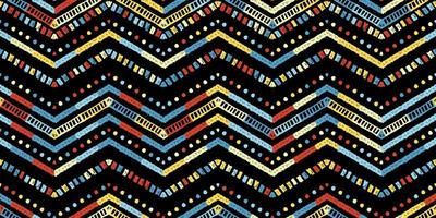 motif de style africain rétro en zigzag. conception à chevrons vecteur