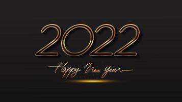 bonne année 2022 - nouvelle année avec horloge dorée et paillettes. vecteur