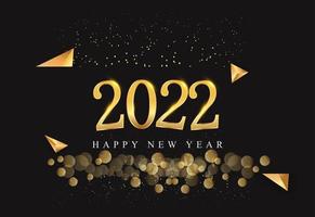 bonne année 2022 avec paillettes, éléments vectoriels et carte de voeux vecteur