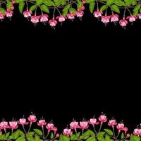 bordure double sans couture fuchsia vecteur