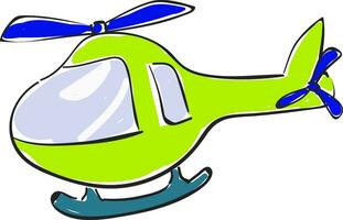 une utilitaire avion petit vert hélicoptère, vecteur ou Couleur illustration.