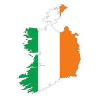 carte de Irlande avec Irlande nationale drapeau vecteur
