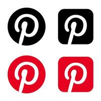 pinterest logo icône vecteur. populaire app symbole illustration vecteur