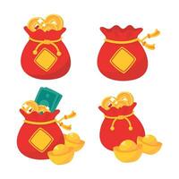 chinois rouge argent enveloppe pour donnant comme une cadeau à les enfants pendant chinois Nouveau an. vecteur