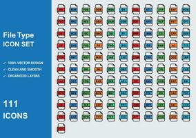 fichier type icône ensemble vecteur