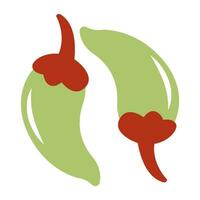 parfait conception icône de vert piments vecteur
