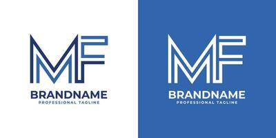 lettre mf ligne monogramme logo, adapté pour affaires avec mf ou fm initiales. vecteur