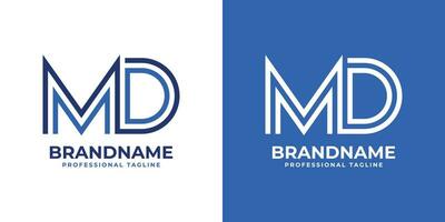 lettre Maryland ligne monogramme logo, adapté pour affaires avec Maryland ou dm initiales. vecteur