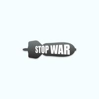 Arrêtez guerre signe logo vecteur