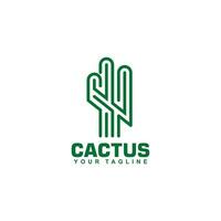 illustration vectorielle de cactus logo modèle vecteur