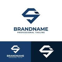 lettre sg diamant logo, adapté pour tout affaires en relation à diamant avec sg ou gs initial. vecteur