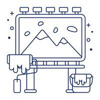 Créatif conception icône de La peinture planche vecteur