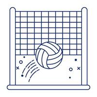 icône de téléchargement premium du jeu de volley-ball vecteur