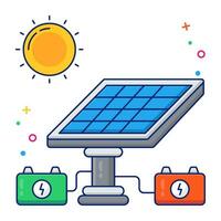 icône de conception parfaite du panneau solaire vecteur