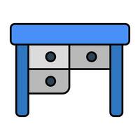 prime Télécharger icône de tiroir table vecteur