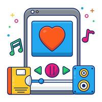 prime Télécharger icône de mobile la musique l'amour vecteur
