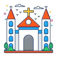 modem conception icône de catholique église vecteur