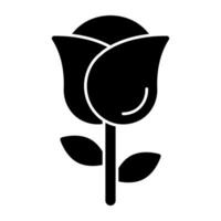 une magnifique conception icône de tulipe vecteur