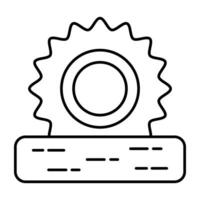 une icône d'outil de coupe de bois, conception vectorielle de scie vecteur