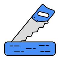une icône d'outil de coupe de bois, conception vectorielle de scie vecteur